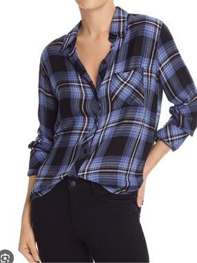 Rails Hunter Plaid Shirt - Midnight Blue & Pink
